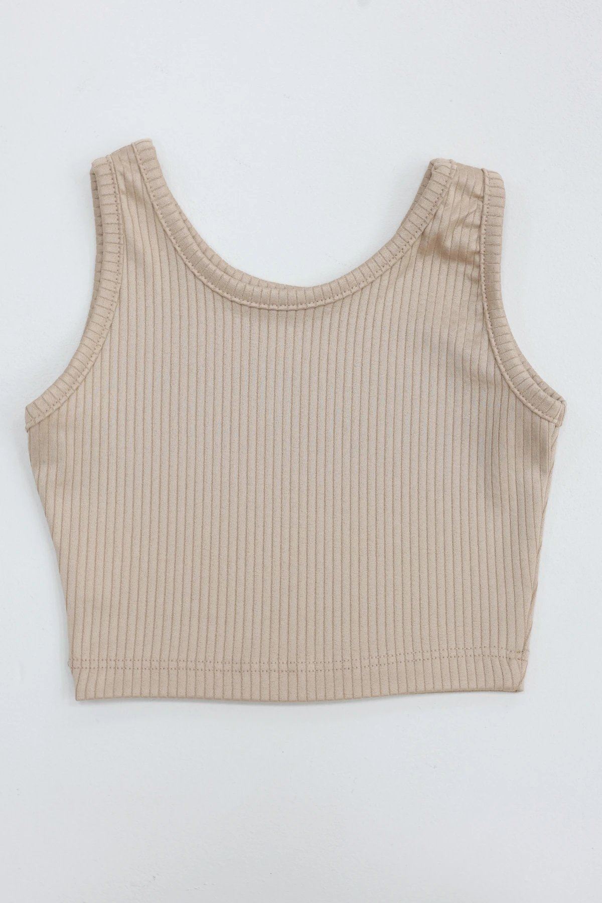 4-10 Yaş Kız Çocuk Crop Atlet Açıkkahve - 53801.1780.