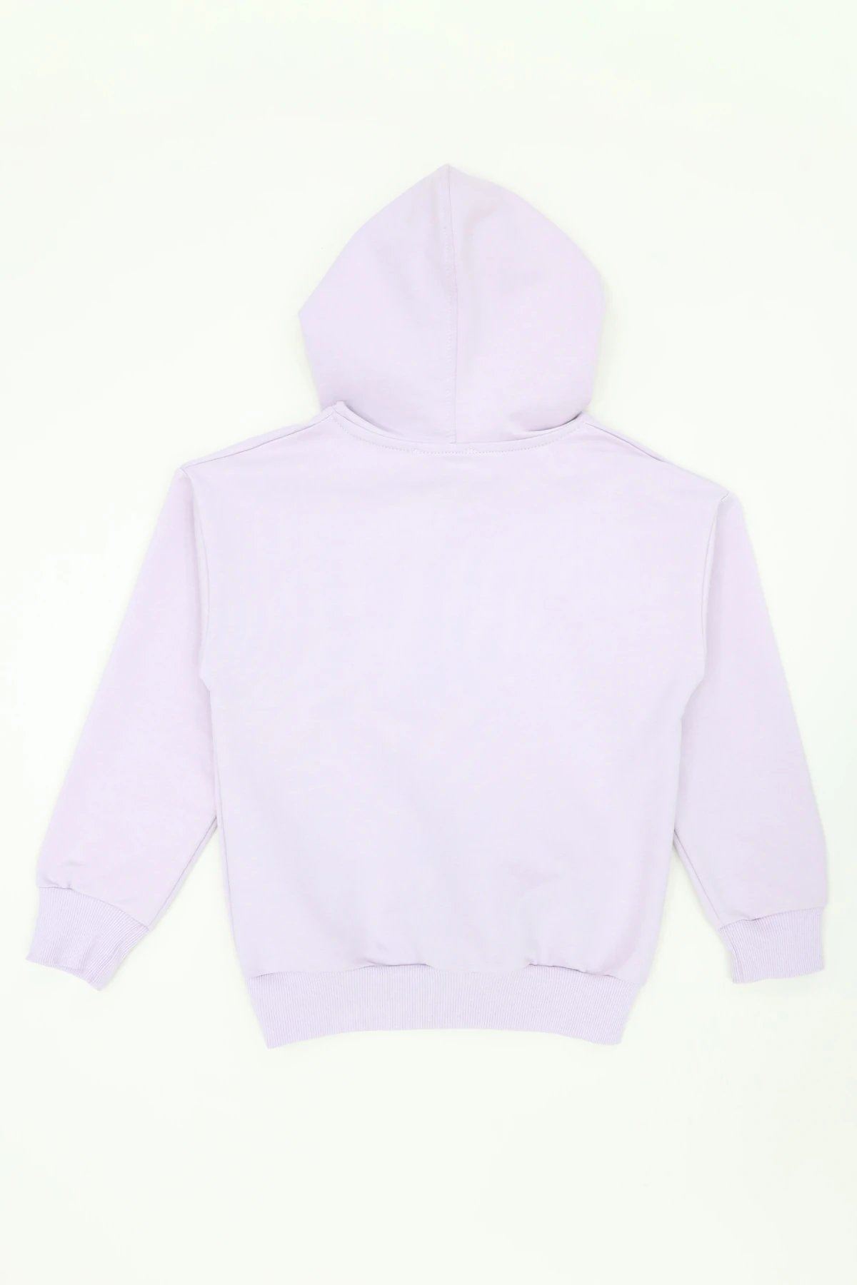 6-9 Yaş Kız Çocuk 2 İplik Şardonsuz Penye Sweat Lila - 6264272.1576.