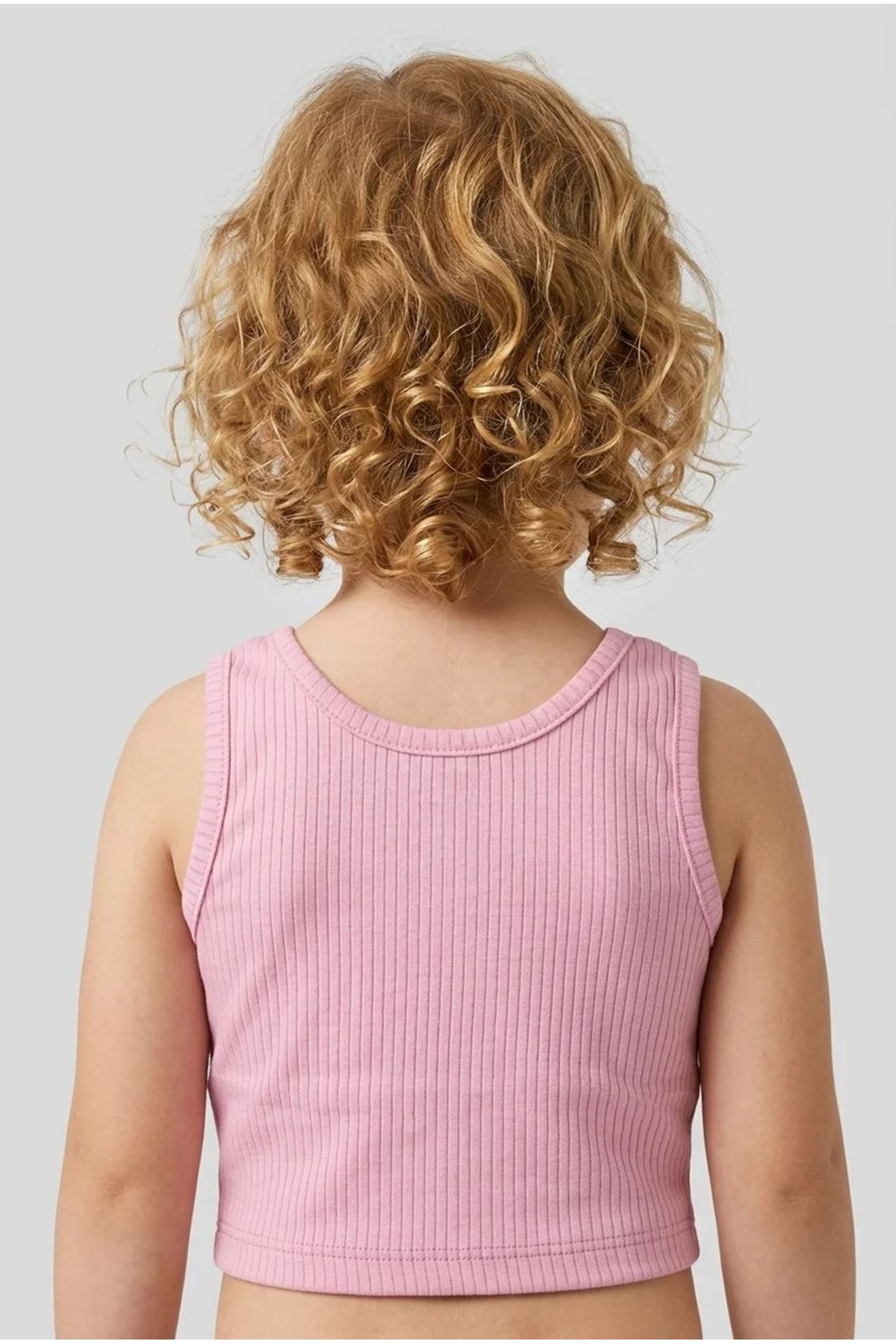 4-10 Yaş Kız Çocuk Crop Atlet Pembe - 53801.1780.