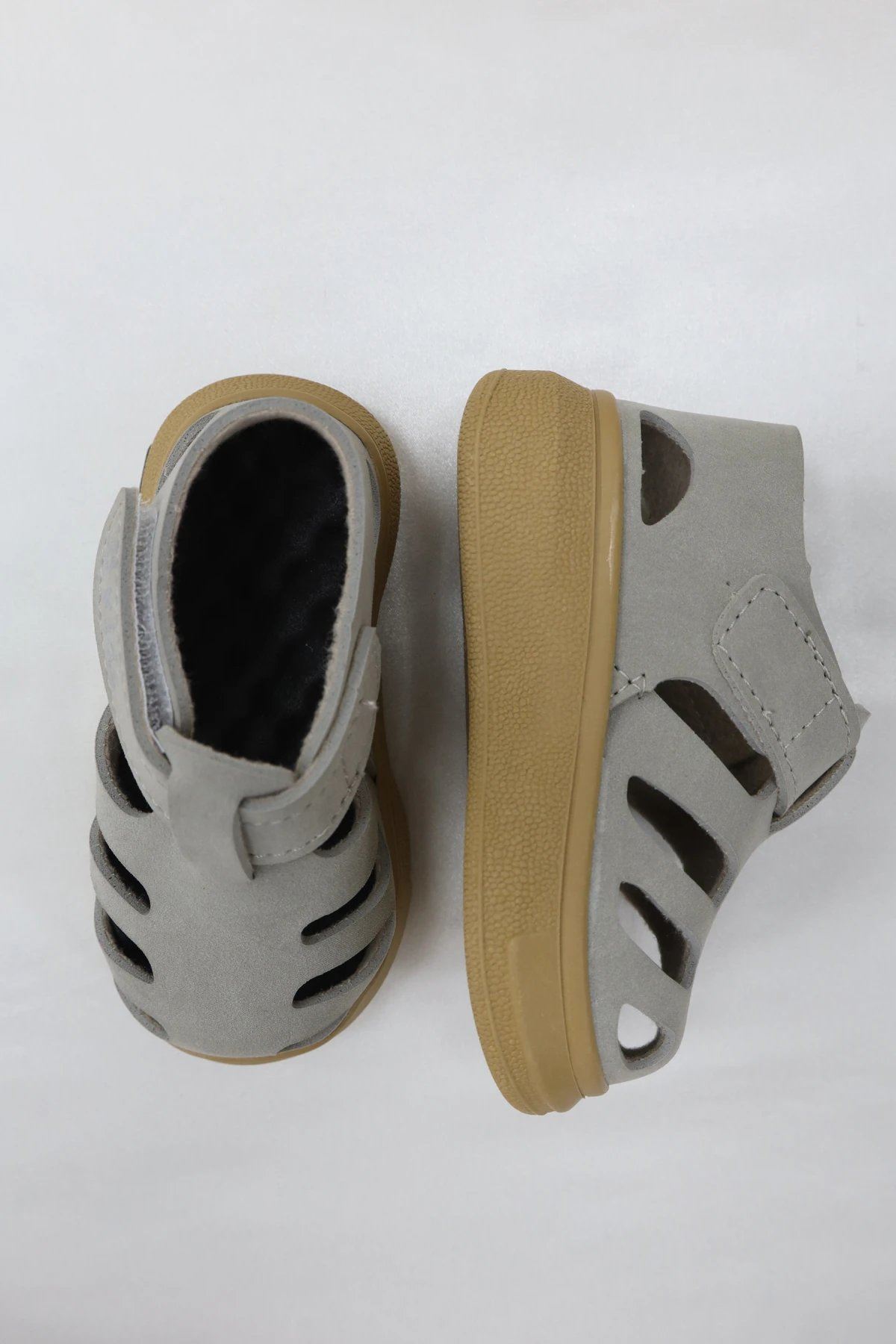 Işıklı Cırtlı Çocuk Sandalet Gri - 33175.264.