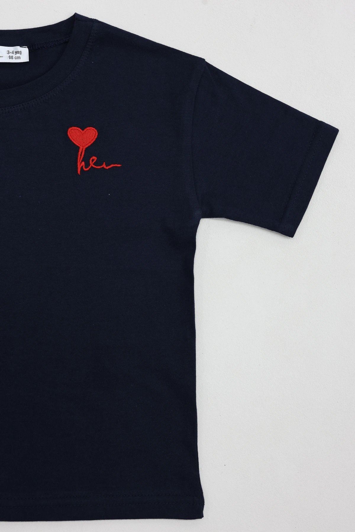 4-12 Yaş Unisex Çocuk Tişört Lacivert - 53802.1780.