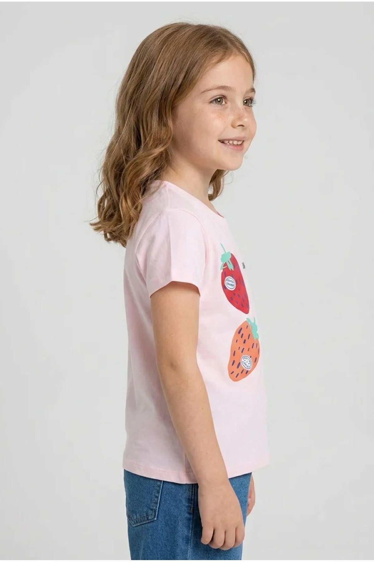 6-9 Yaş Kız Çocuk Tişört Pembe - 6260059.1576.
