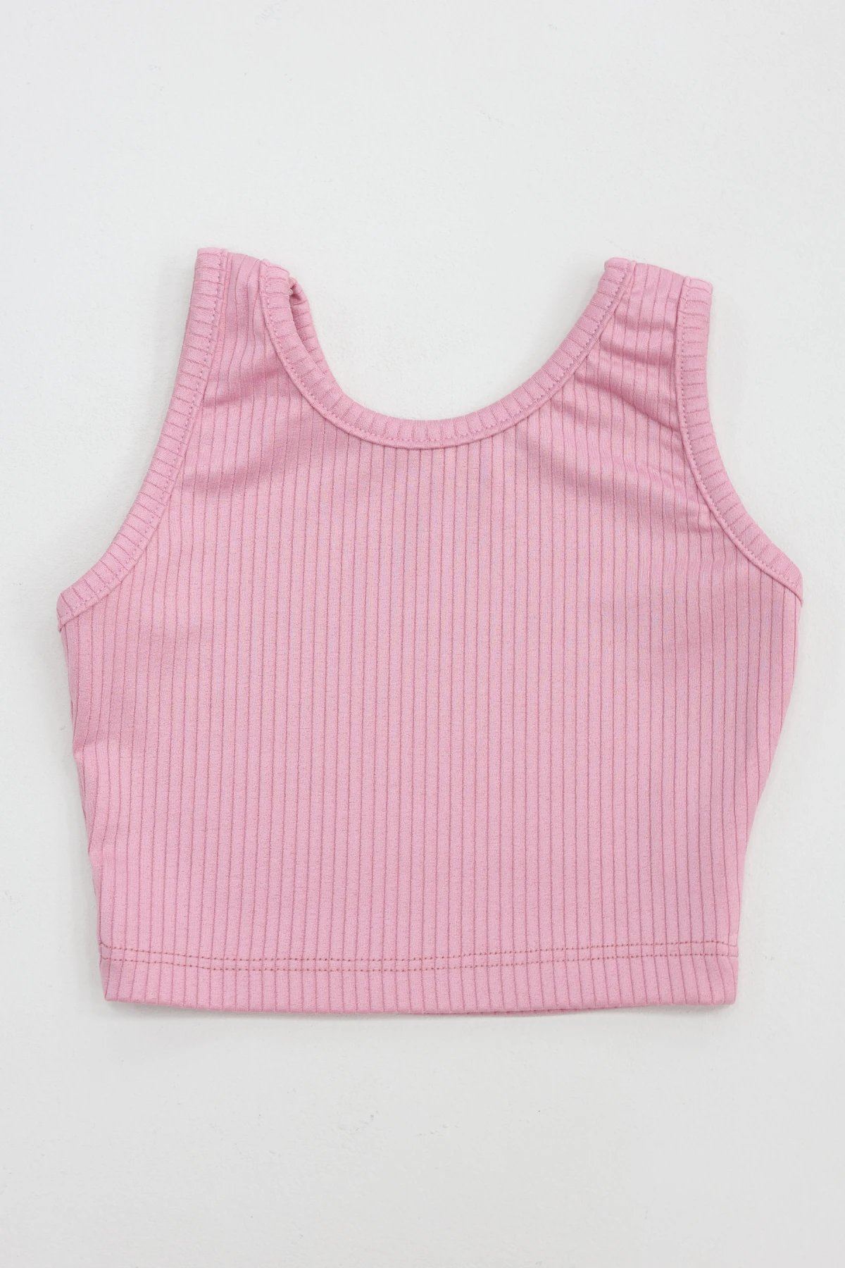 4-10 Yaş Kız Çocuk Crop Atlet Pembe - 53801.1780.