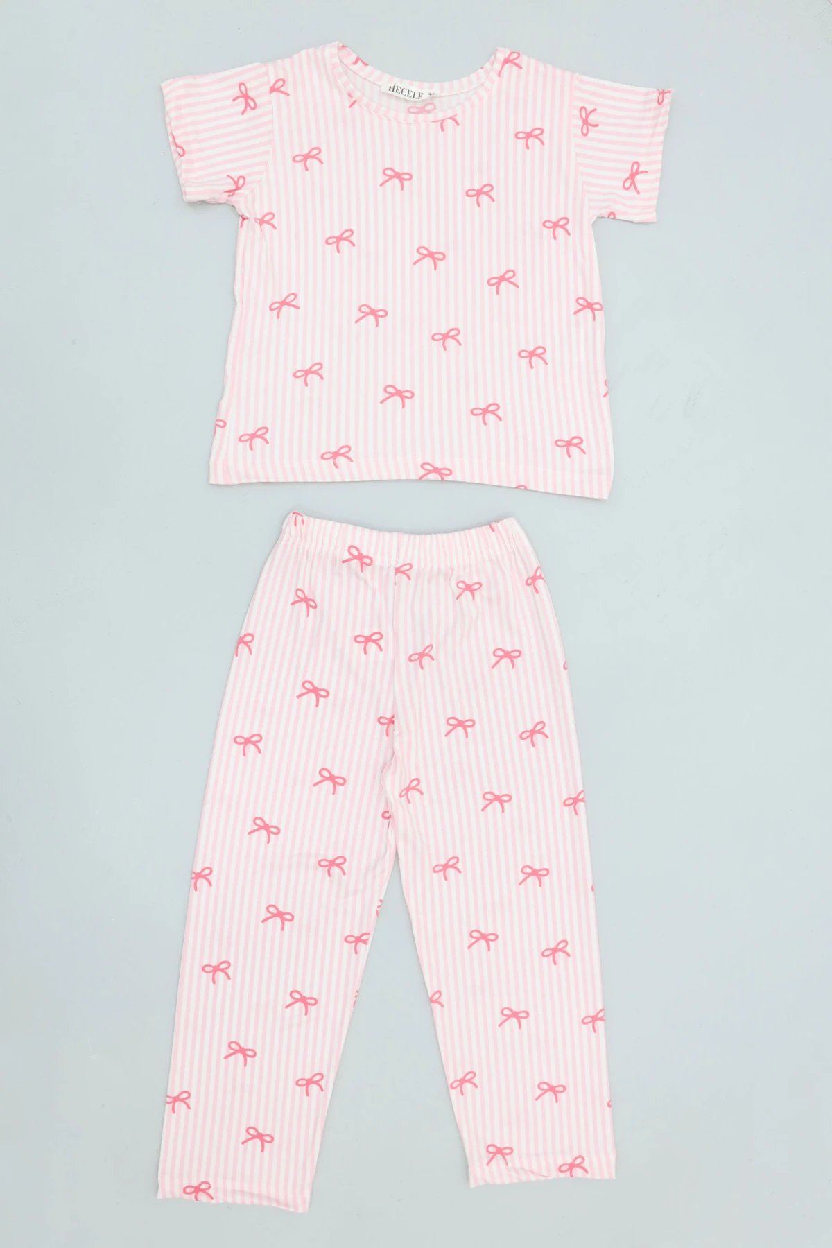 4-8 Yaş Kız Çocuk Pijama Takımı Pembe - 53798.1780.