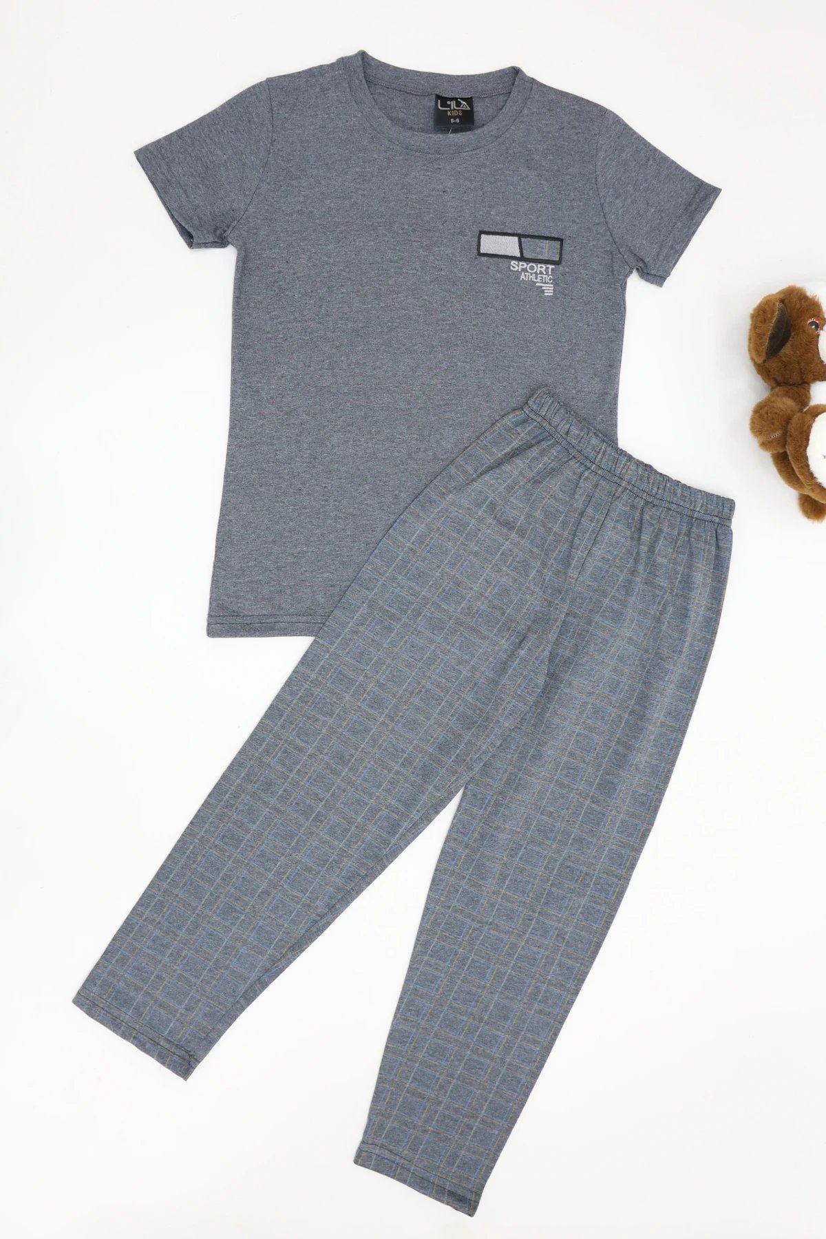 5-12 Yaş Süprem Pijama Takımı Gri - 52331.1048.