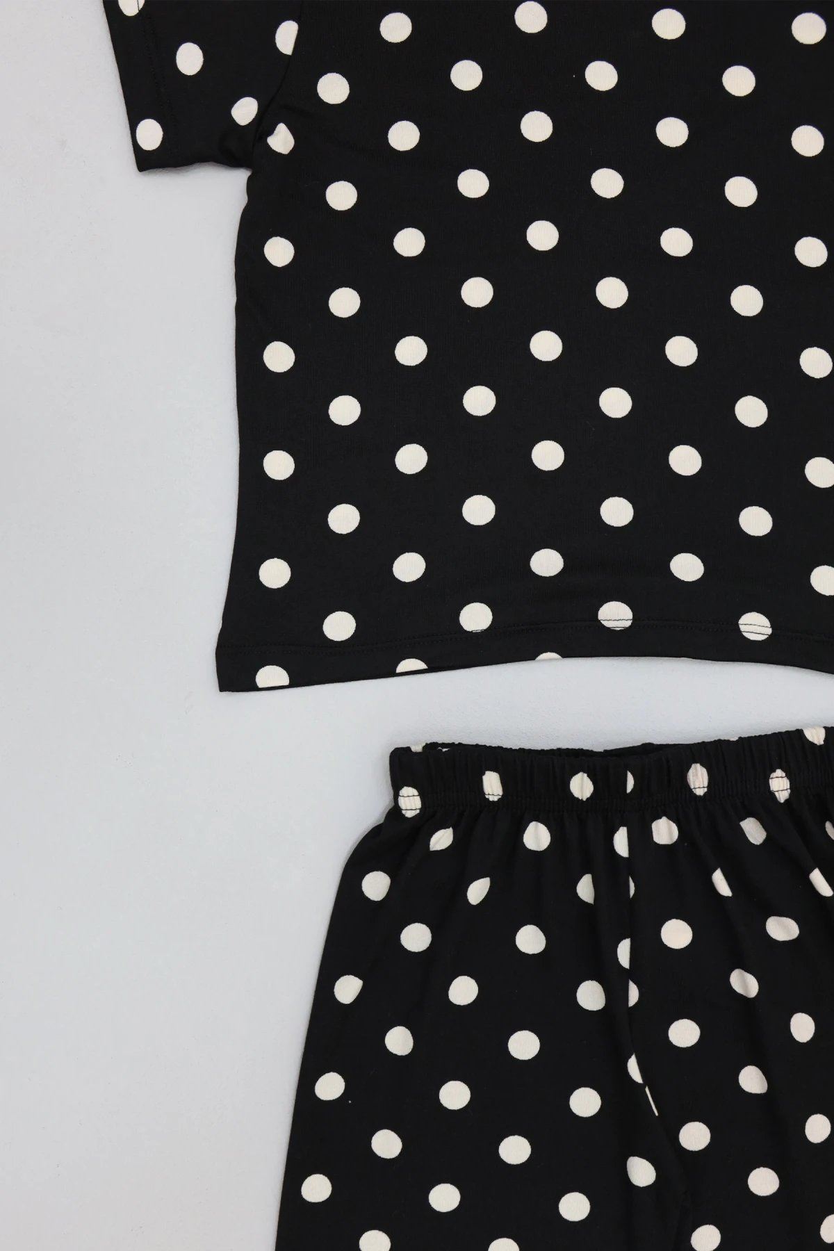 4-8 Yaş Kız Çocuk Pijama Takımı Siyahbeyaz - 53798.1780.
