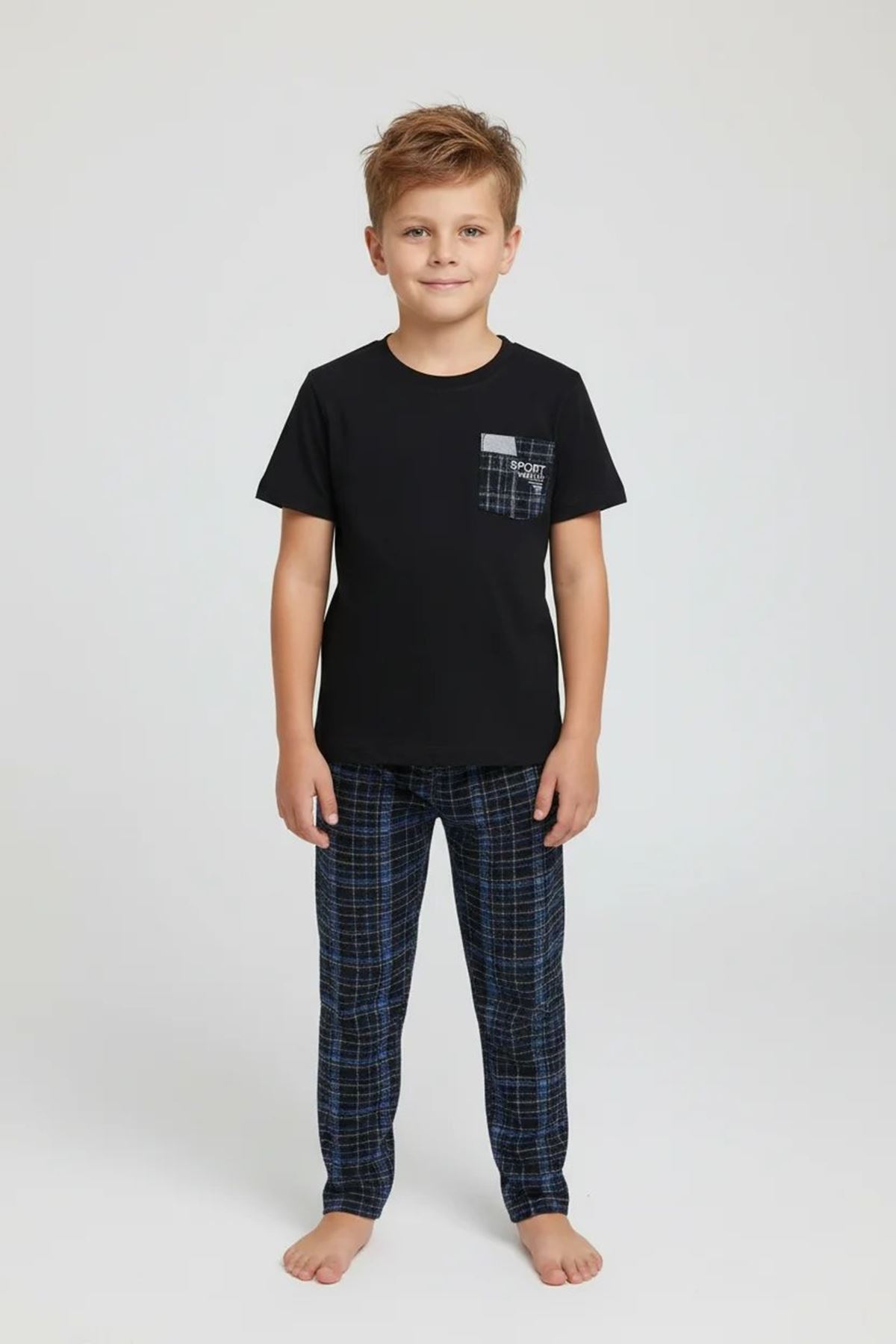 5-12 Yaş Süprem Pijama Takımı Siyahekose - 52331.1048.