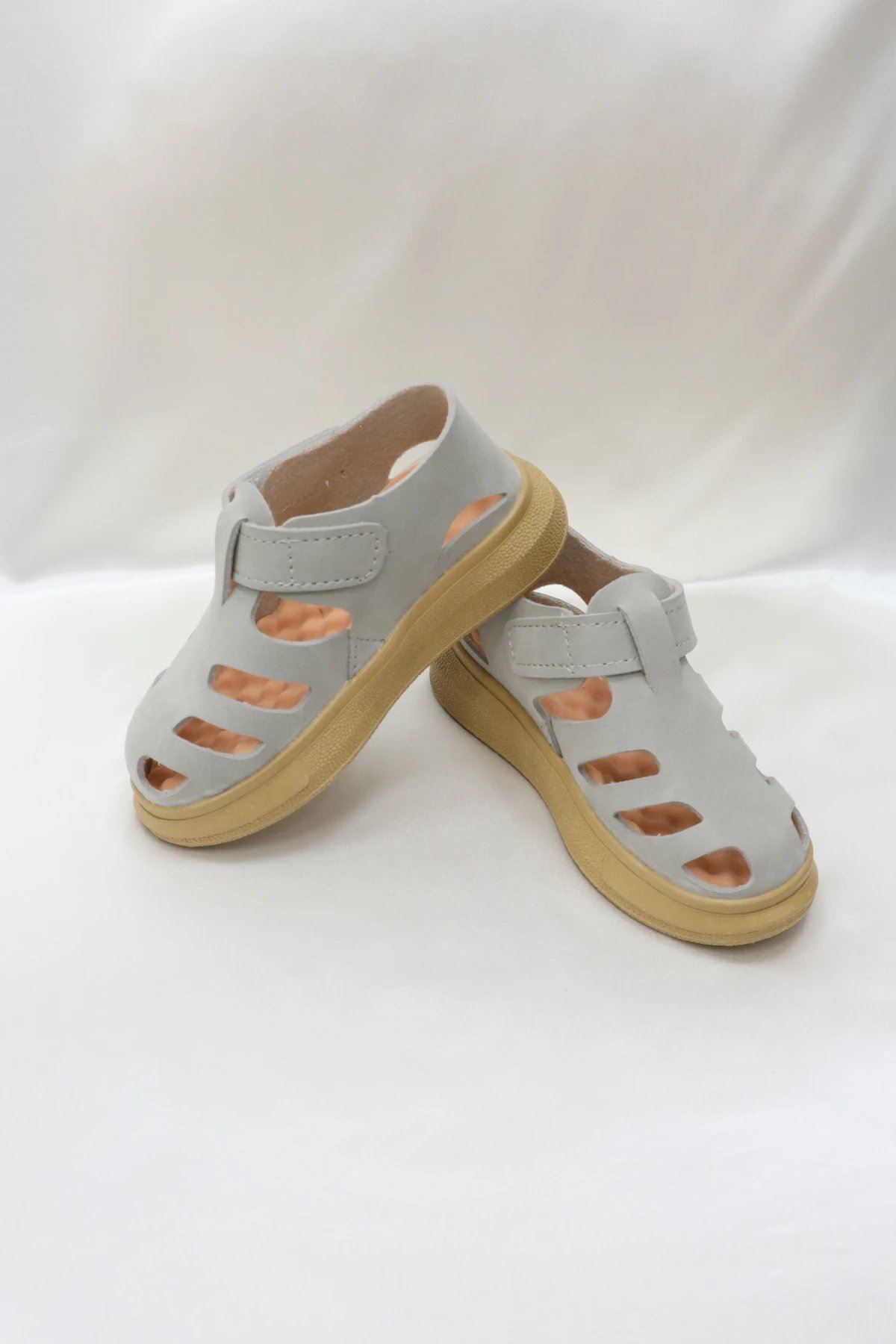 Işıklı Cırtlı Çocuk Sandalet Gri - 33177.264.