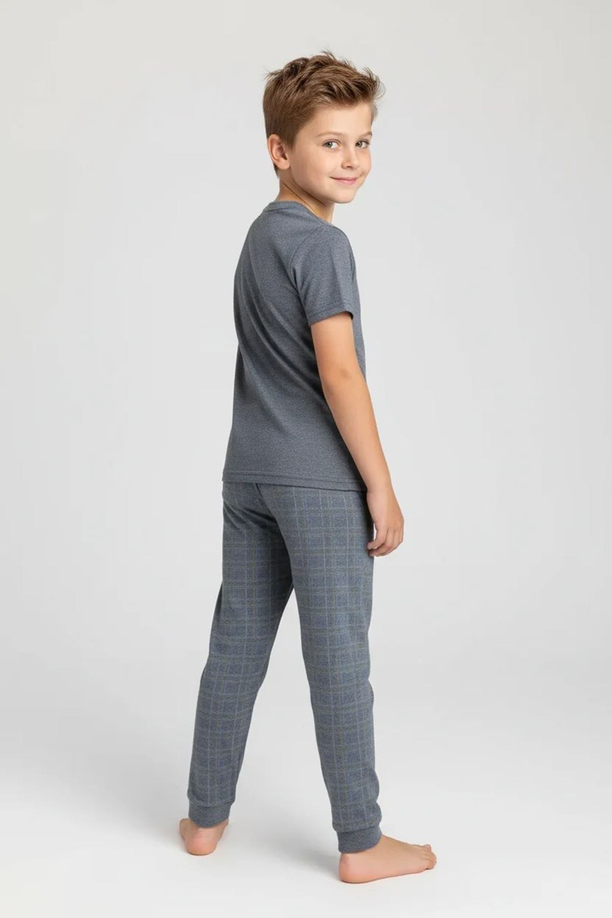 5-12 Yaş Süprem Pijama Takımı Gri - 52331.1048.