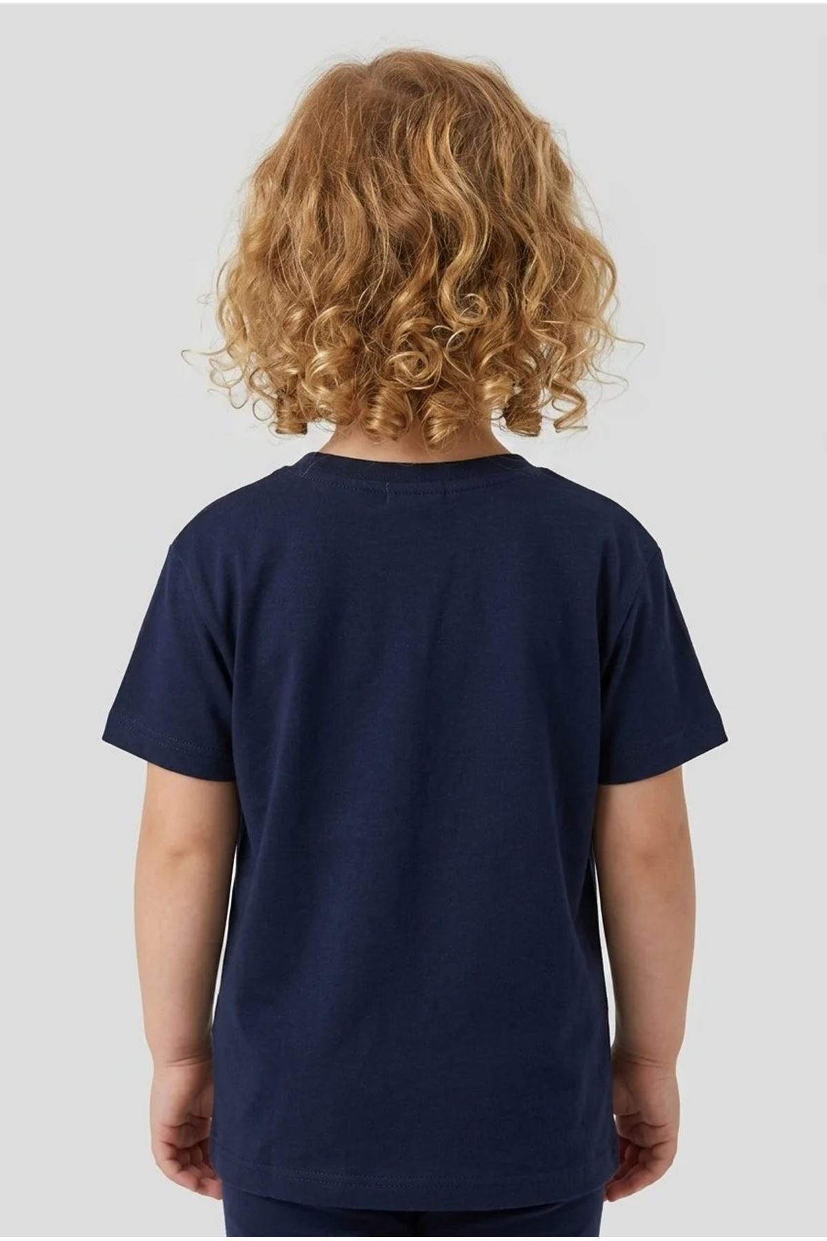 4-12 Yaş Unisex Çocuk Tişört Lacivert - 53802.1780.