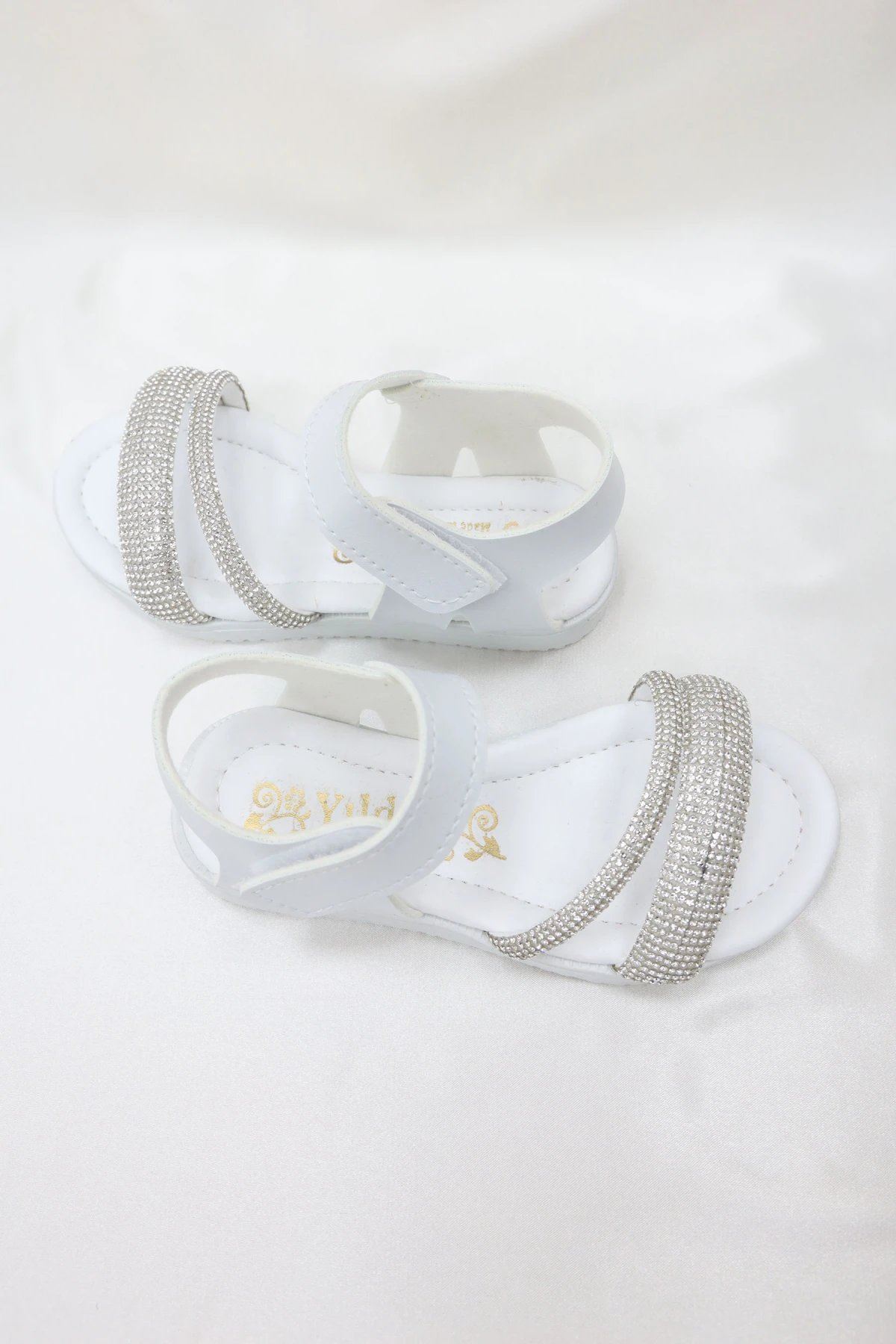 Taşlı Çocuk Sandalet Beyaz - 34050.264.